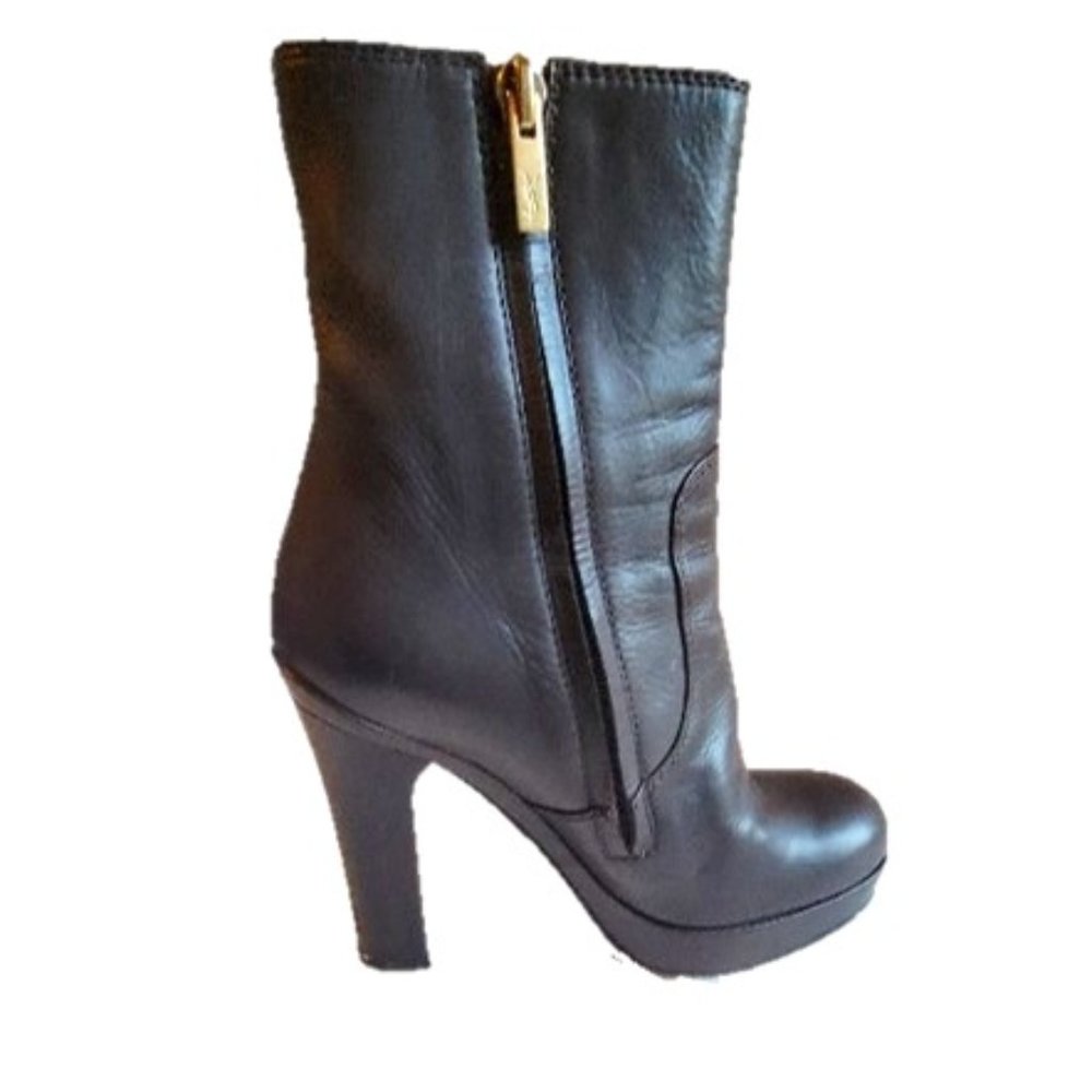 Yves Saint Laurent (YSL) Janis Platform Leather Boot Size 36 1/2 - Size 6